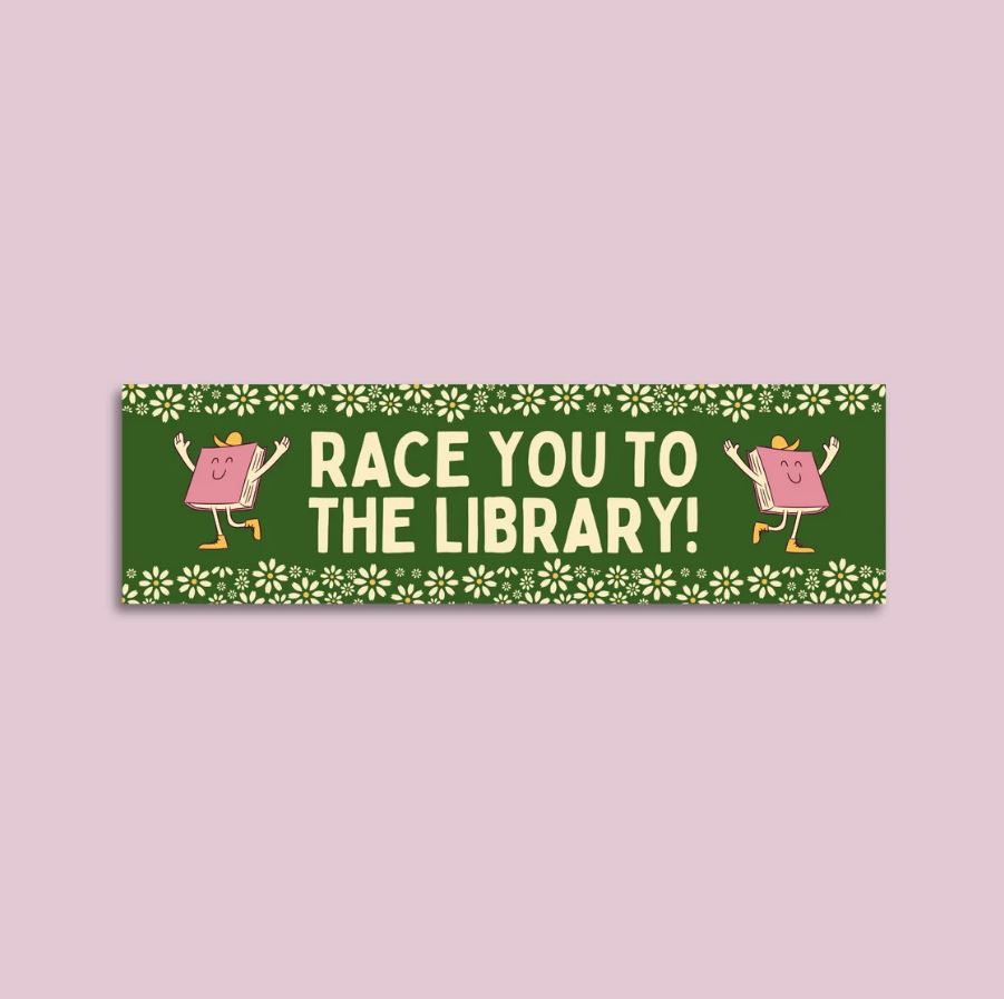 Library Bumper Sticker by OpalAndJune Shop