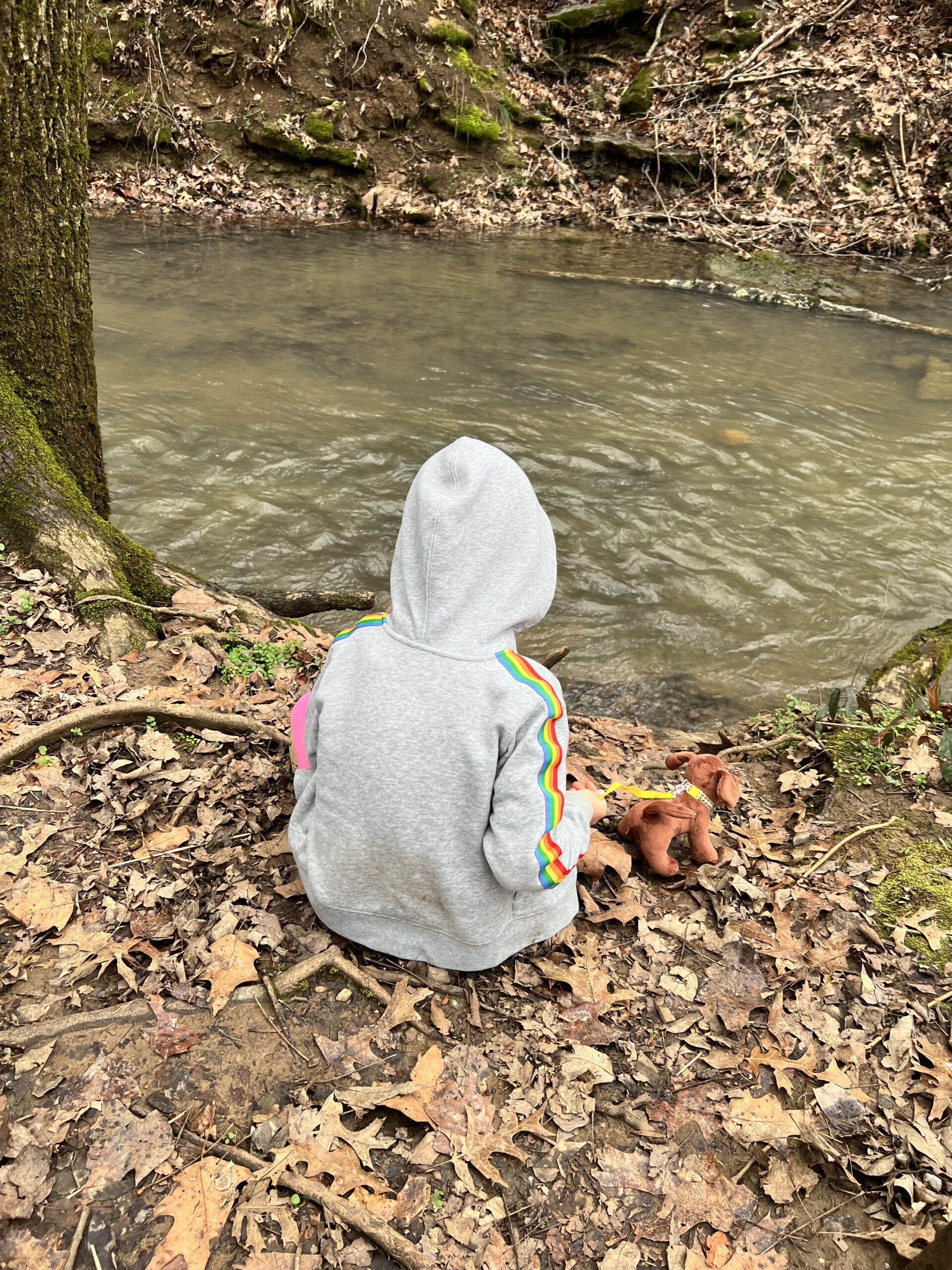 Marian at the creek, the kids are all right