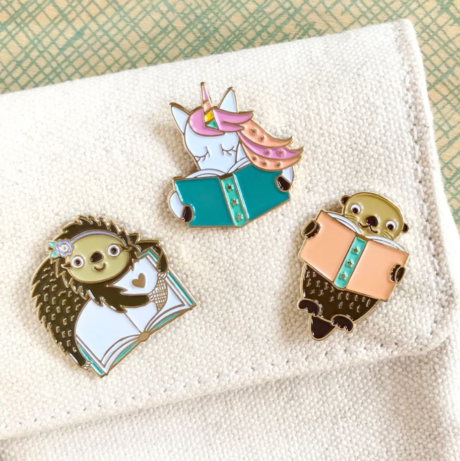 Animal Book Pins by NightOwlPaperGoods