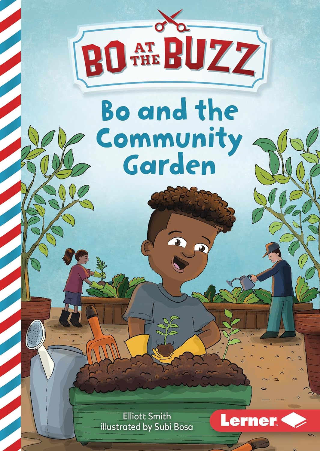 Cover of Bo and the Community Garden by Elliott Smith, illustrated by Subi Bosa