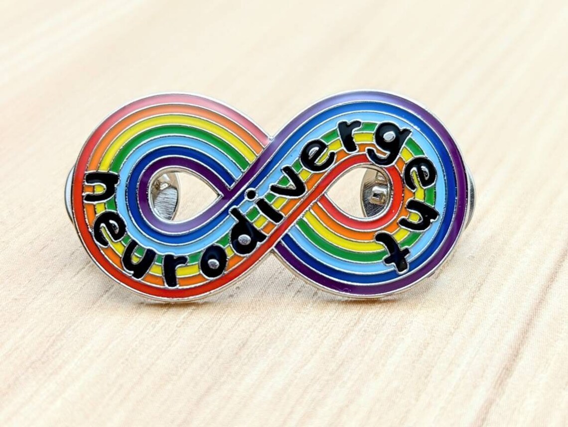 Neurodivergent Pride Pin by RainbowedResistance