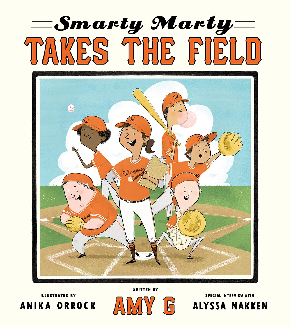 Cover of Smarty Marty Takes the Field by Amy Gutierrez, illustrated by Anika Orrock