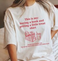 picture of my book buying shirt