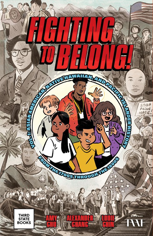 Cover of Fighting to Belong by Amy Chu & Alexander Chang, illustrated by Louie Chin