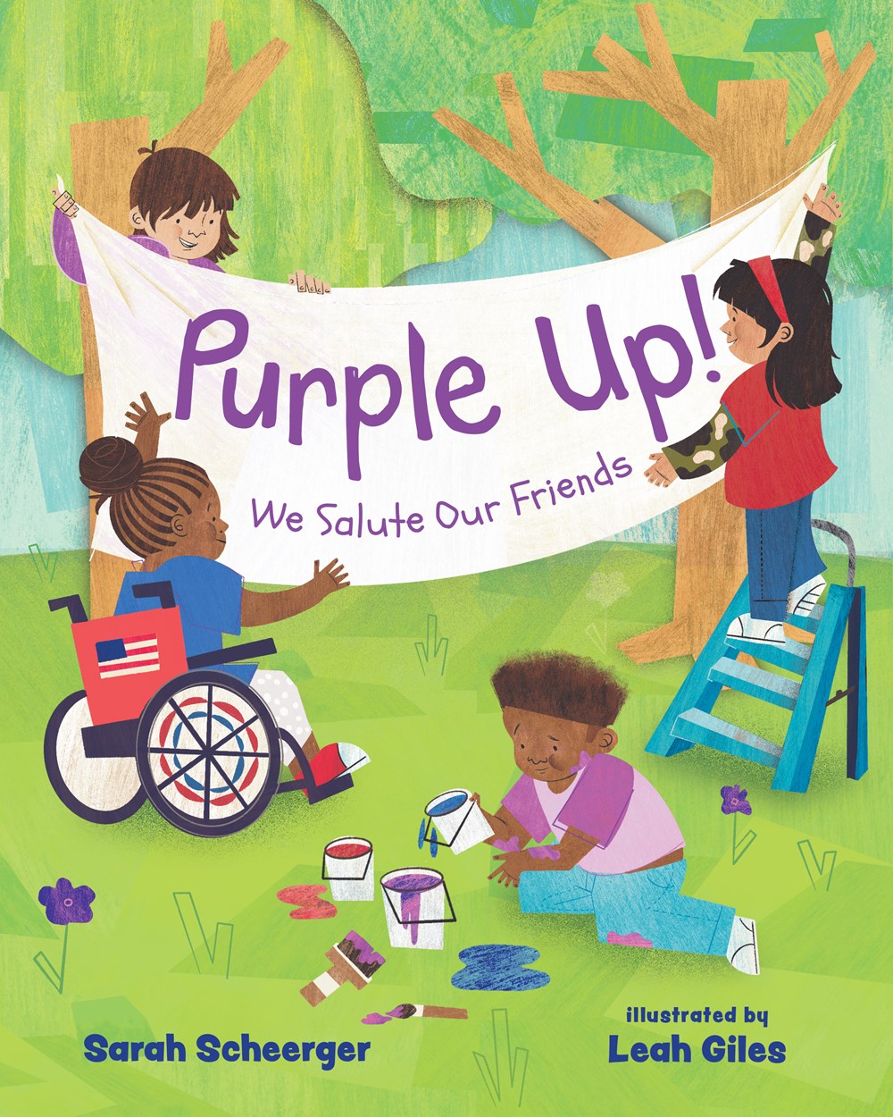 Cover of Purple Up! by Sarah Scheerger, illustrated by Leah Giles