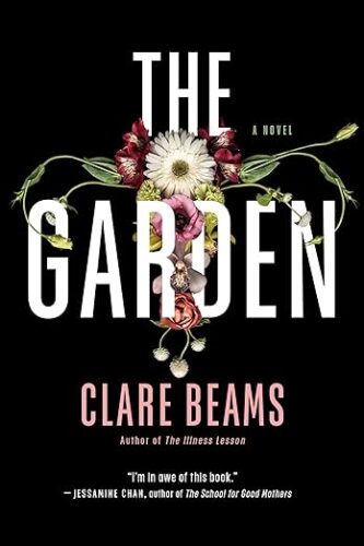 cover of The Garden by Claire Beams; image of a flower arrangement shaped like a uterus