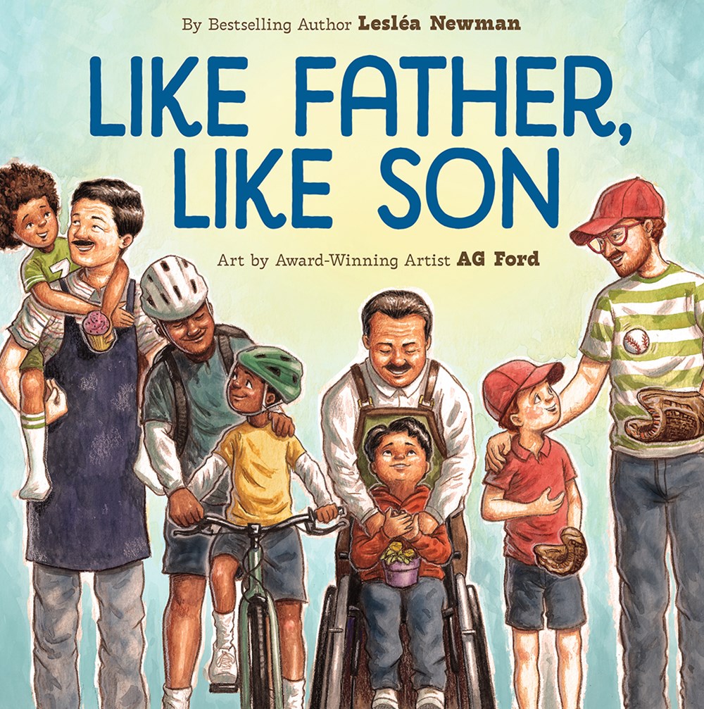 Cover of Like Father, Like Son by Lesléa Newman, illustrated by AG Ford