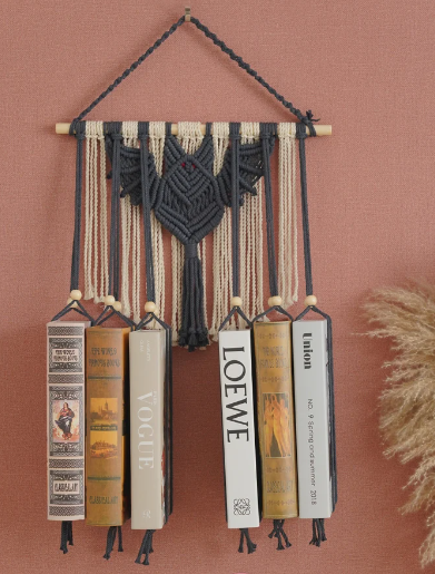 Macrame Bat Bookshelf