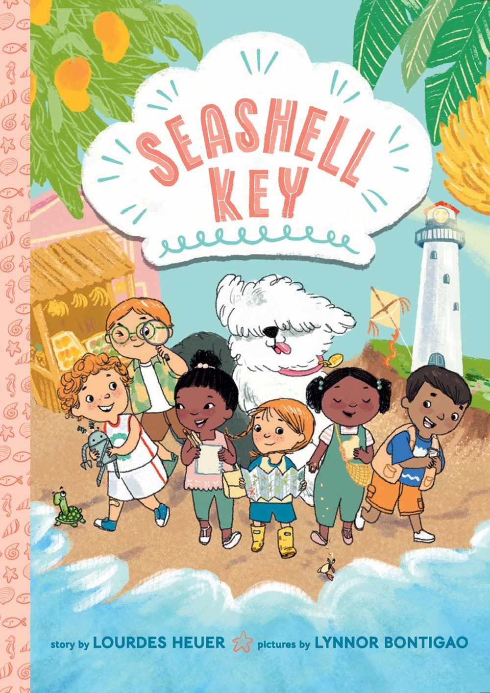 Cover of Seashell Key by Lourdes Heuer, illustrated by Lynnor Bontigao