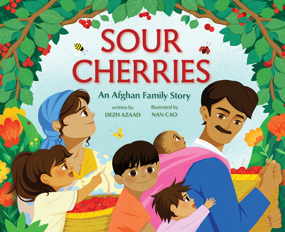 Cover of Sour Cherries by Dezh Azaad, illustrated by Nan Cao