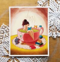 picture of tea bath print