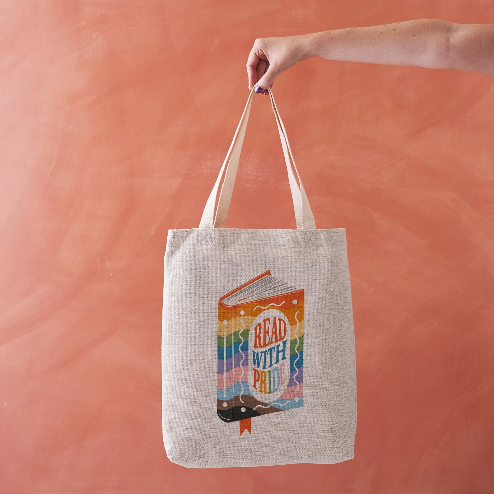 read with pride tote bag