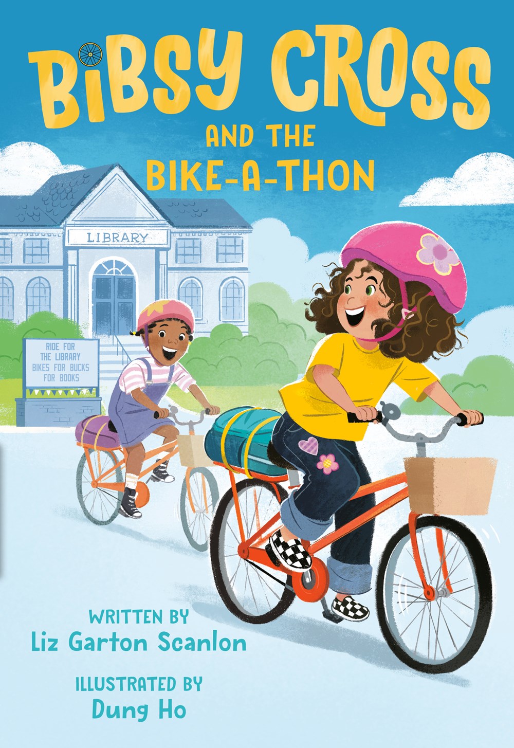 Cover of Bibsy Cross and the Bike-a-Thon by Liz Garton Scanlon, illustrated by Dung Ho