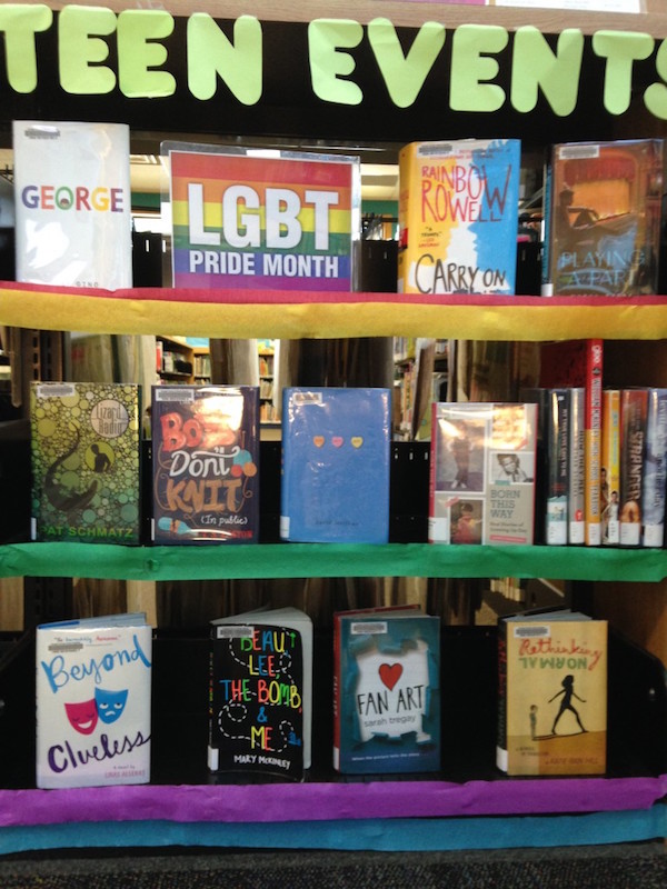 Pride Month Window Display: Carmichael's Bookstore