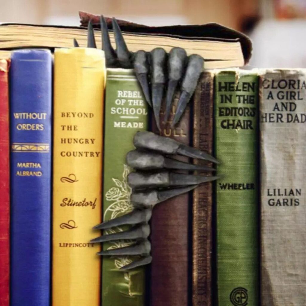 Creepy Book Fingers Bookmark or Shelf Decor