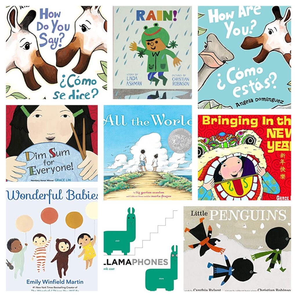 a collage of children's books