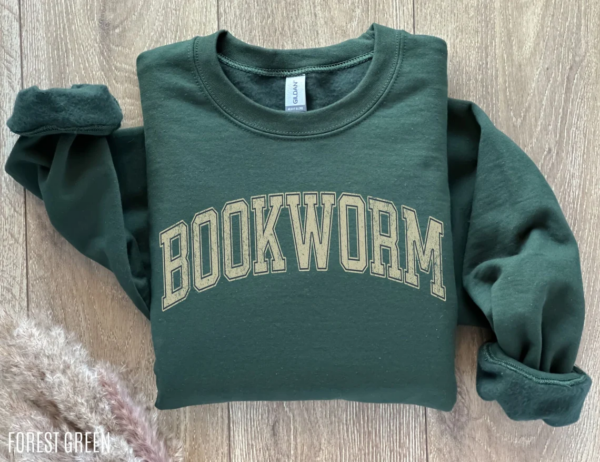 green bookworm sweatshirt